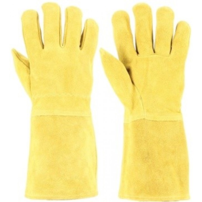 PROFOSYONEL DERi KAYNAK ELDİVENİ KEVLAR ASTARLI E1302