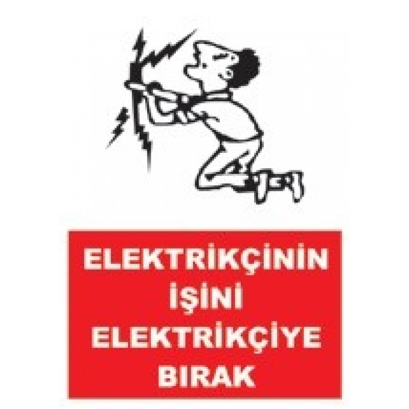 ELEKTRIK IKAZ LEVHALARI 25X35 CM